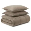 Dekbedovertrek Teddy Trim Bruin 240x220 – Zacht & Warm – Incl. 2 Kussenslopen