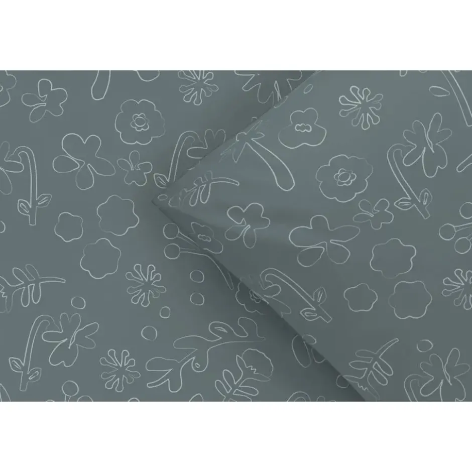 Dekbedovertrek Vedor - grijs/blauw - 240x220 cm