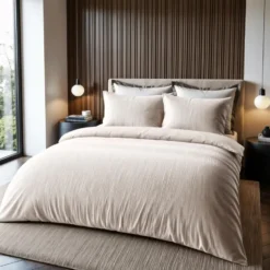 Dekbedovertrek Velvet Cartier 140x220 – Fluweelzacht Uni Design – Crème