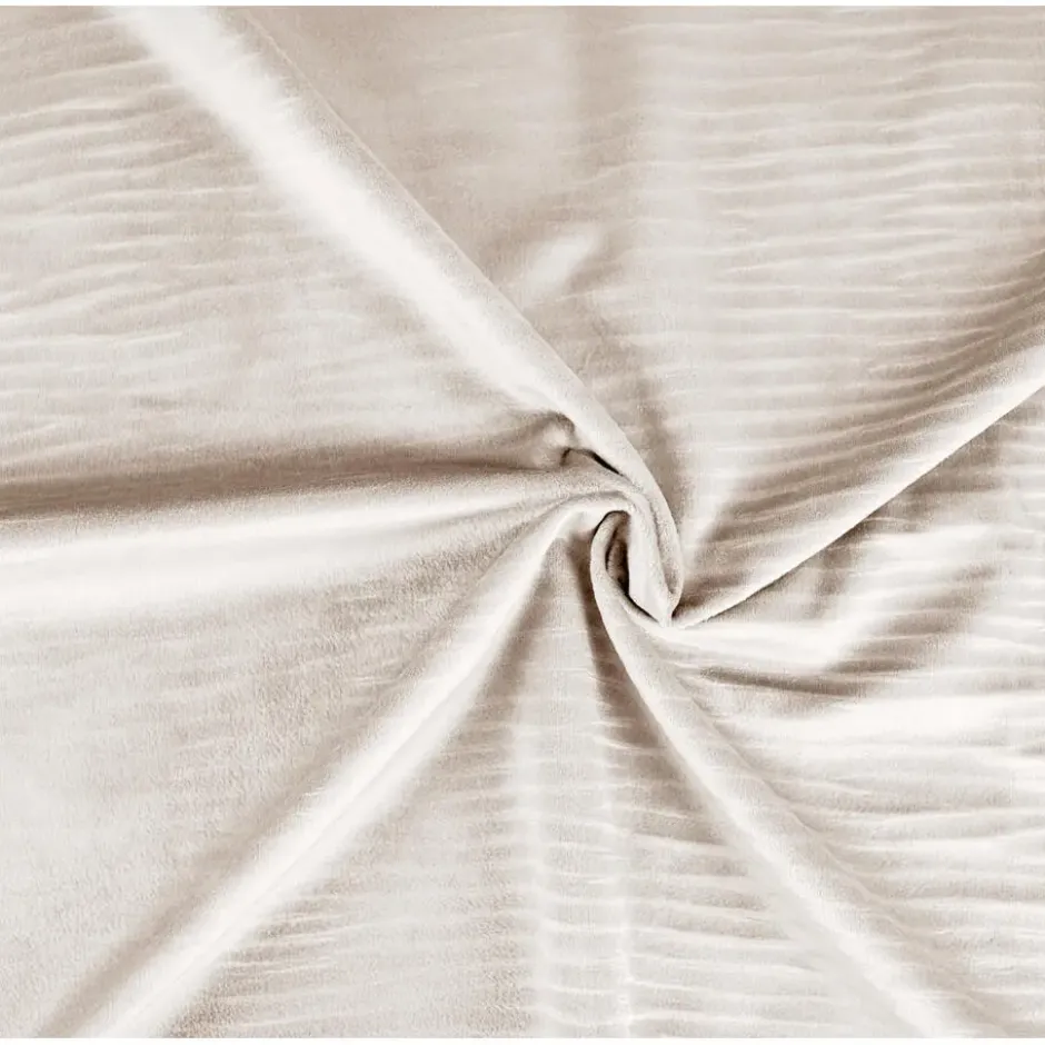Dekbedovertrek Velvet Cartier 140x220 – Fluweelzacht Uni Design – Crème