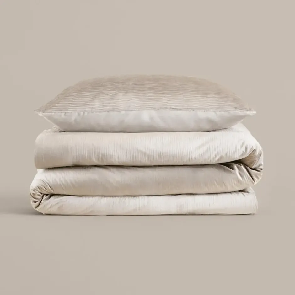 Dekbedovertrek Velvet Cartier 140x220 – Fluweelzacht Uni Design – Crème