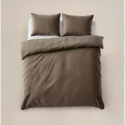 Dekbedovertrek Velvet Cartier 200x220 – Fluweelzacht Uni Design – Taupe