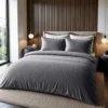 Dekbedovertrek Velvet Cartier 200x220 – Fluweelzacht Uni Design – Antraciet
