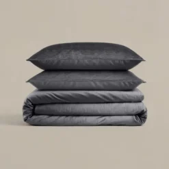 Dekbedovertrek Velvet Cartier 200x220 – Fluweelzacht Uni Design – Antraciet