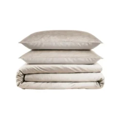 Dekbedovertrek Velvet Cartier 140x220 – Fluweelzacht Uni Design – Crème
