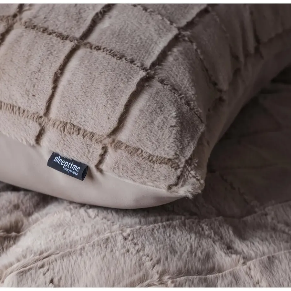 Dekbedovertrek 240x220 – Furry Check Design & Zacht Warm Fleece