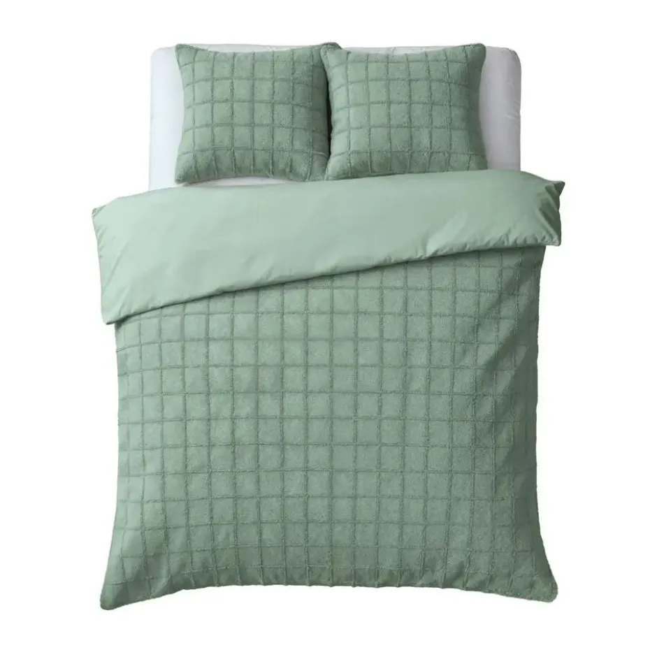 Dekbedovertrek 240x220 – Furry Check Design & Zacht Warm Fleece