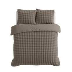 Dekbedovertrek 200x220 – Pompom Design & Warm Flanel Fleece - Taupe
