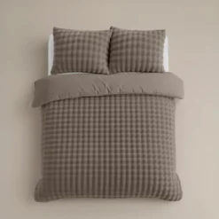 Dekbedovertrek 200x220 – Pompom Design & Warm Flanel Fleece - Taupe
