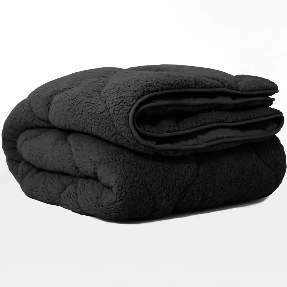 Dekbed zonder Overtrek Lazy Teddy 140x200 – Superzacht & Wasbaar – Zwart