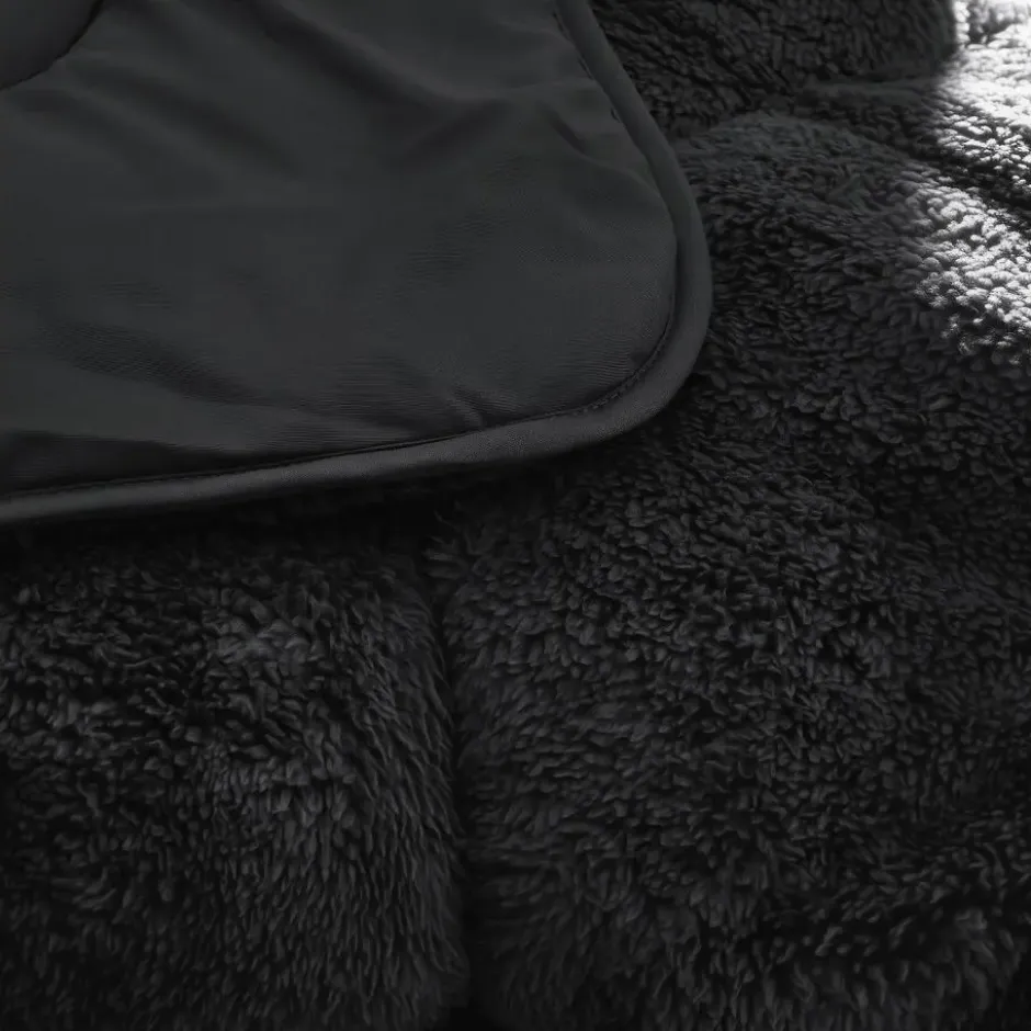 Dekbed zonder Overtrek Lazy Teddy 140x200 – Superzacht & Wasbaar – Zwart