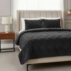 Dekbed zonder Overtrek Lazy Teddy 200x200 – Superzacht & Wasbaar – Zwart