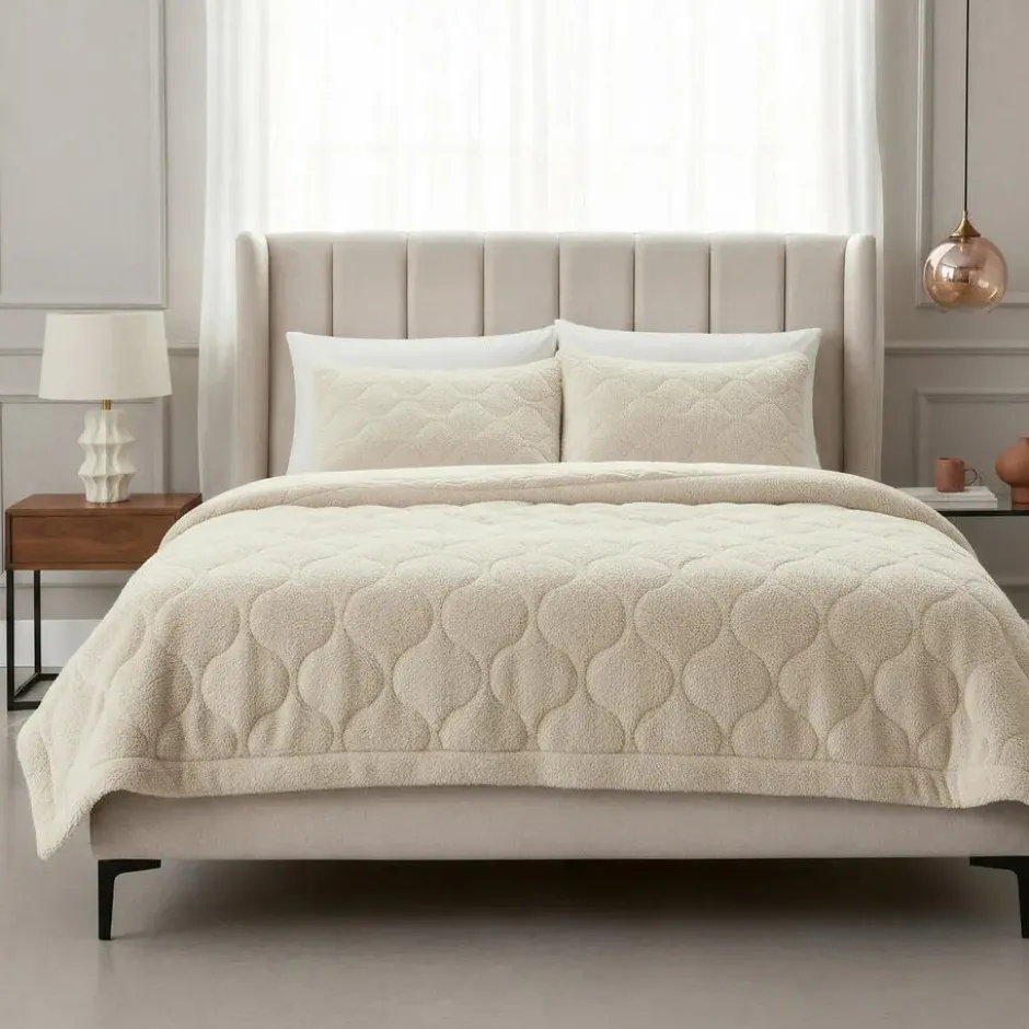 Dekbed zonder Overtrek Lazy Teddy 200x200 – Superzacht & Wasbaar – Beige