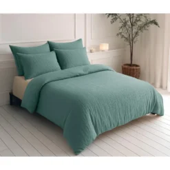 Dekbed zonder Overtrek – Luxe Mousseline – Superzacht Katoen – Groen 240x200