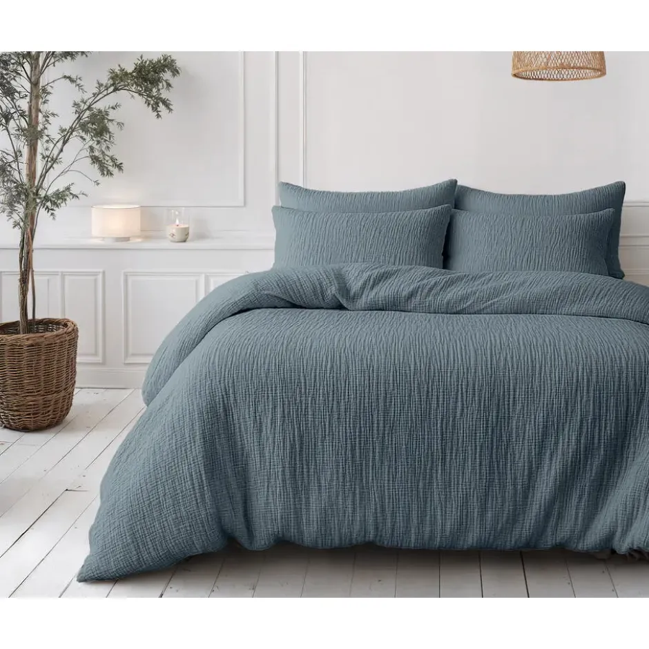Dekbed zonder Overtrek – Luxe Mousseline – Superzacht Katoen – Groen 240x200