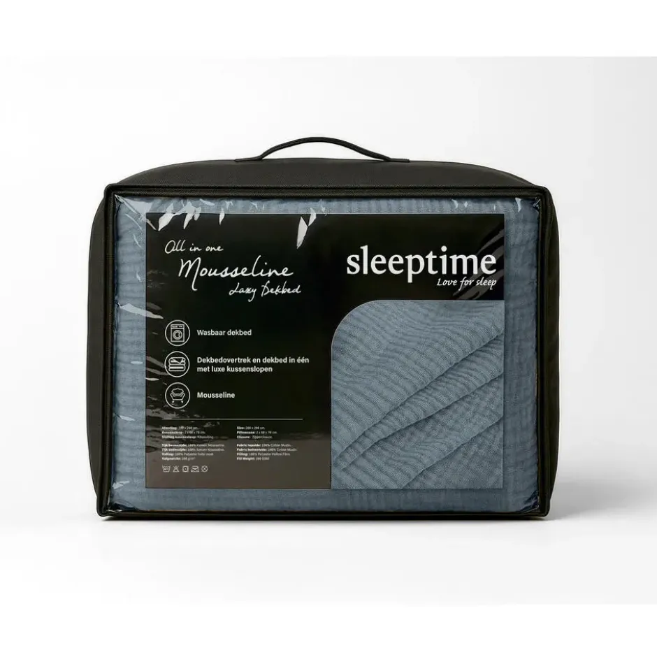 Dekbed zonder Overtrek – Luxe Mousseline – Superzacht Katoen – Groen 240x200