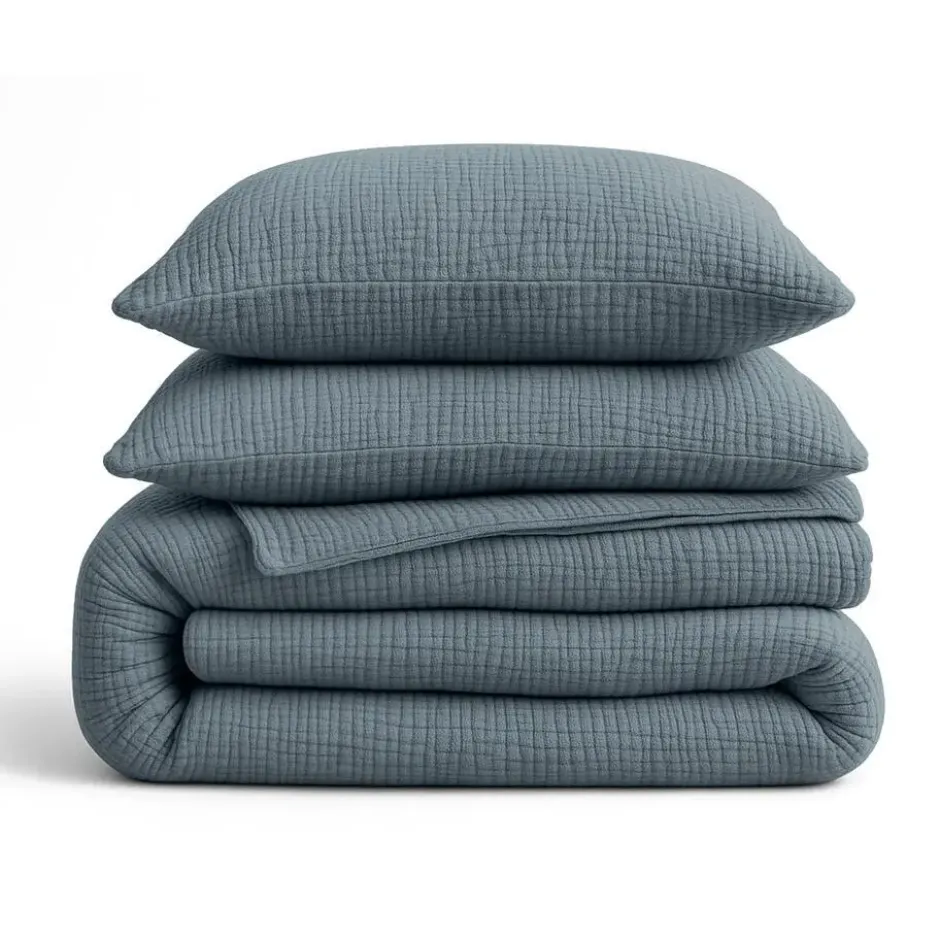 Dekbed zonder Overtrek – Luxe Mousseline – Superzacht Katoen – Groen 240x200