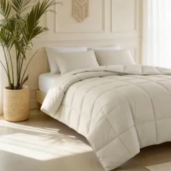 Dekbed zonder overtrek – Perkal Hotel Katoen – 140x220 – Beige