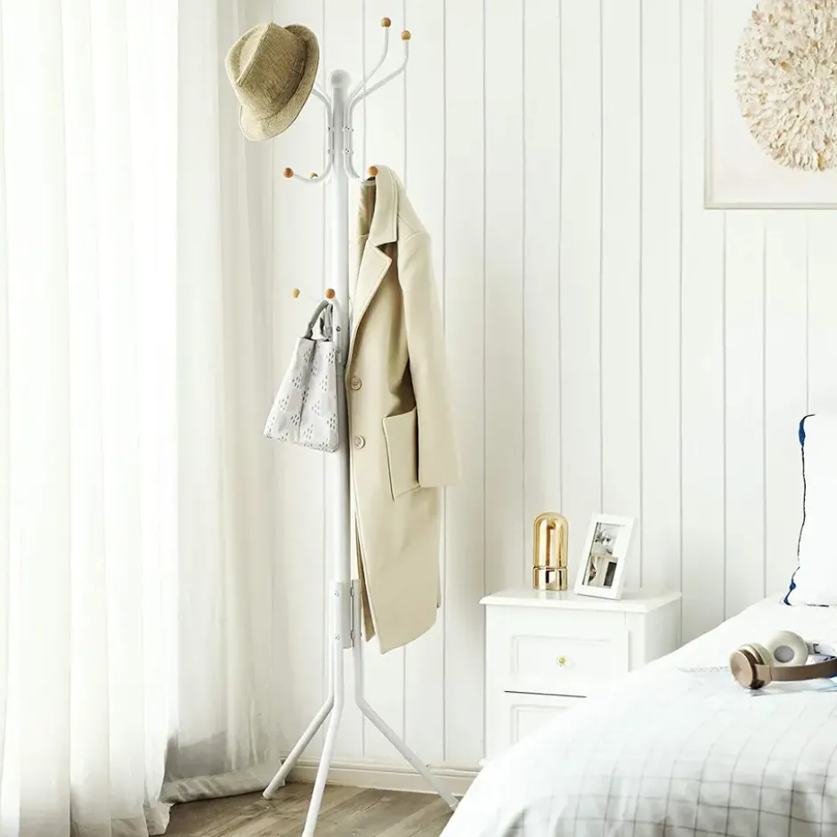 Design Kapstok met 12 Haken - Perfect in een Inkom hal - 182 cm - Wit