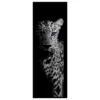 Deurmat Cheetah antraciet/blauw - 50x150 cm