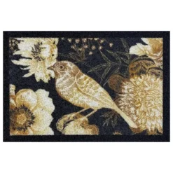 Deurmat Golden Bouqet antraciet - 40x60 cm