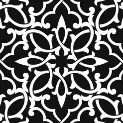 Deurmat Ornament Pattern antraciet - 50x150 cm