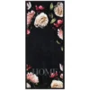 Deurmat Pink Roses antraciet - 66x150 cm