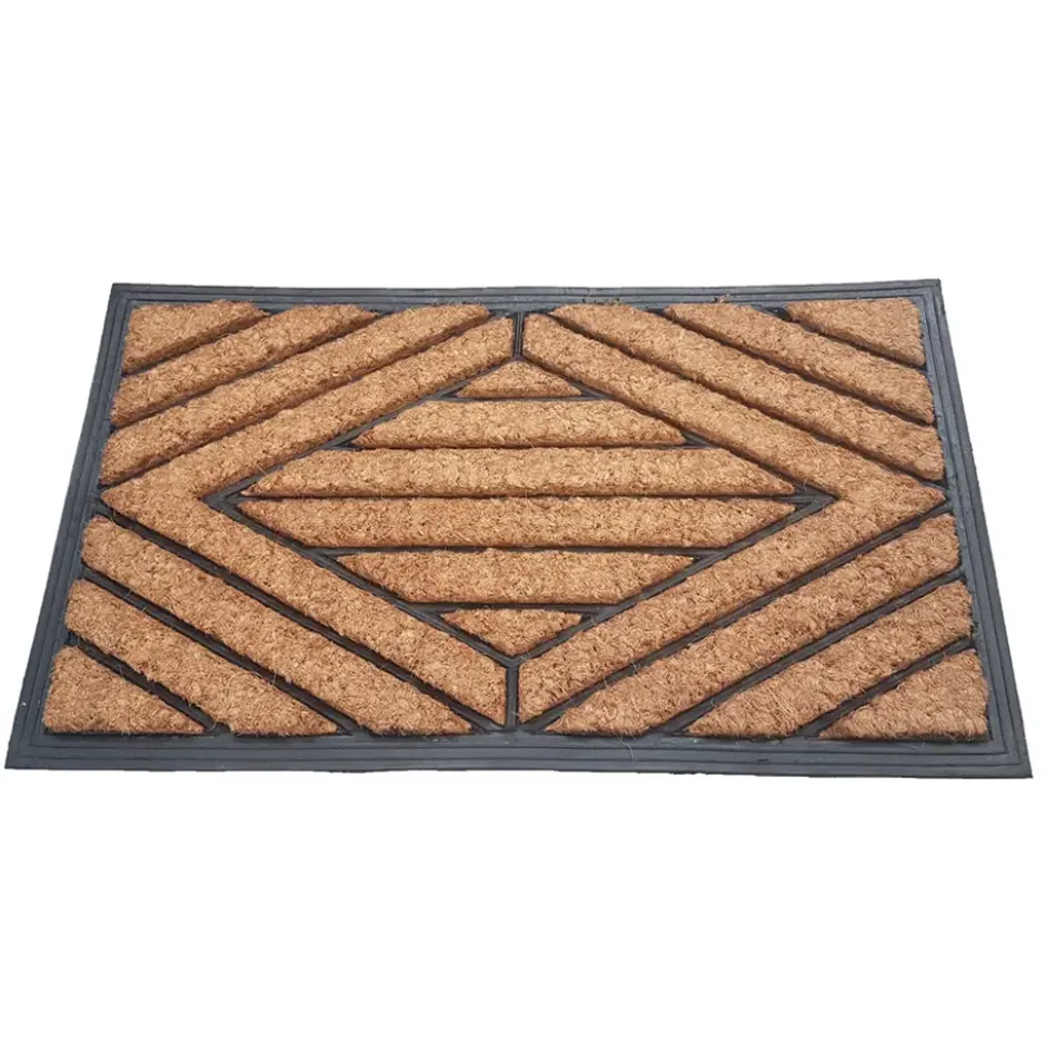 Deurmat rubber/kokos 40x70 cm - Ruit