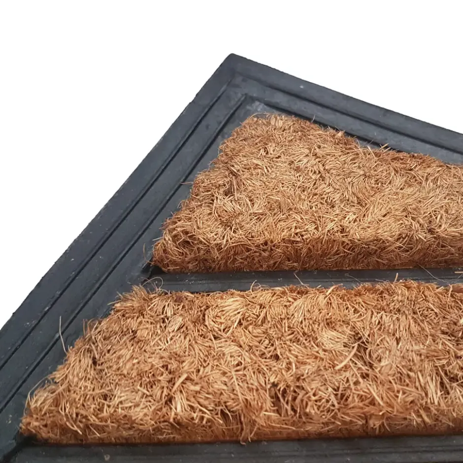Deurmat rubber/kokos 40x70 cm - Ruit