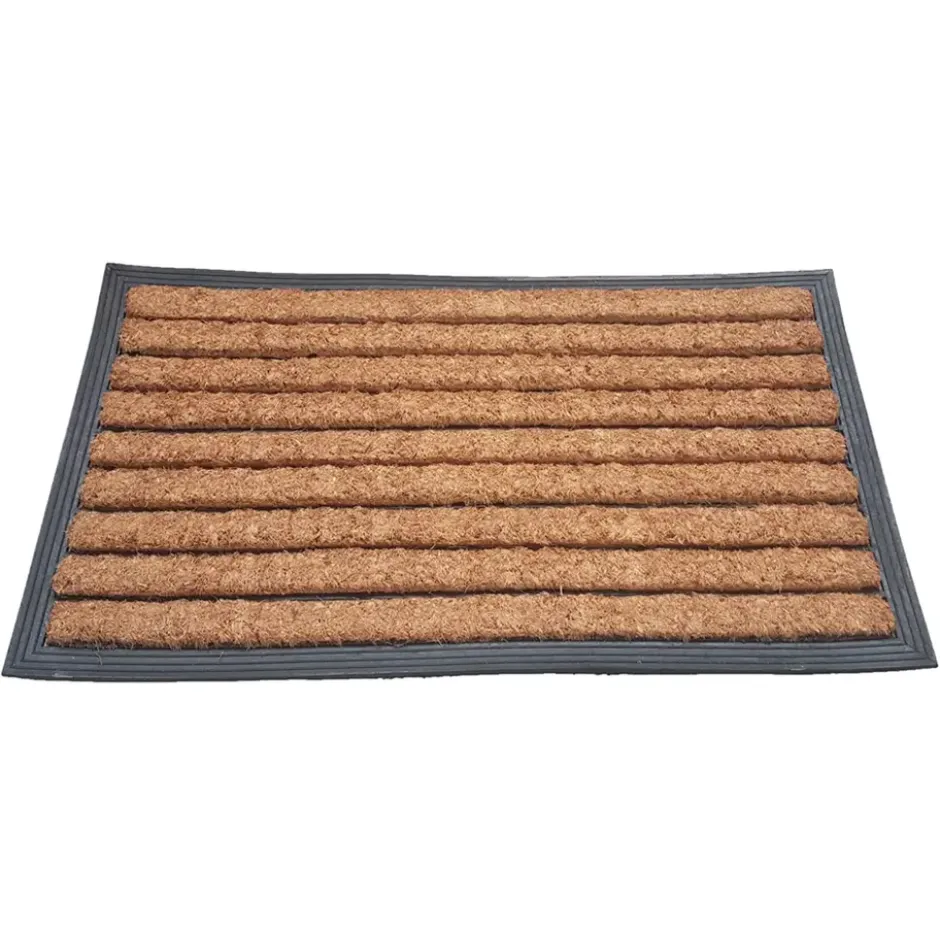 Deurmat rubber/kokos 40x70 cm - Streep