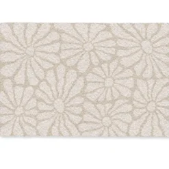 Deurmat 90x60 cm Bloemen - Print - Beige - Bruin - Minimalistisch