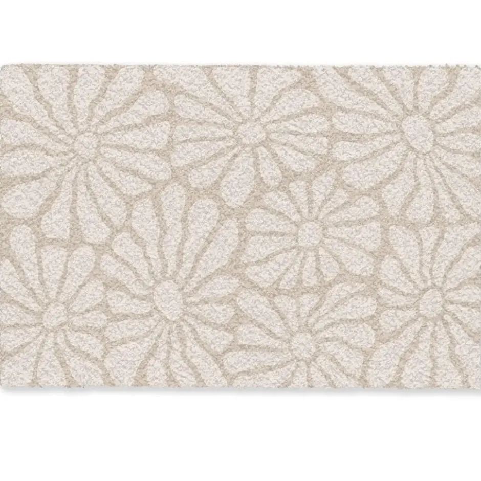 Deurmat 90x60 cm Bloemen - Print - Beige - Bruin - Minimalistisch