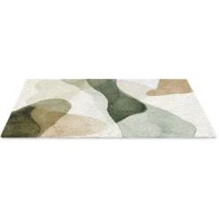 Deurmat 90x60 cm Japandi - Abstract - Groen