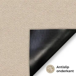 Deurmat 60x40 cm Parallelle lijnen - Lichte textuur - Beige