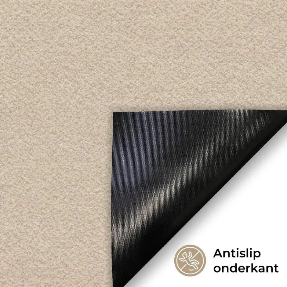 Deurmat 60x40 cm Parallelle lijnen - Lichte textuur - Beige