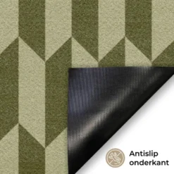 Deurmat 60x40 cm Patroon - Abstract - Groen - Vlakken