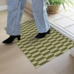 Deurmat 90x60 cm Patroon - Abstract - Groen - Vlakken