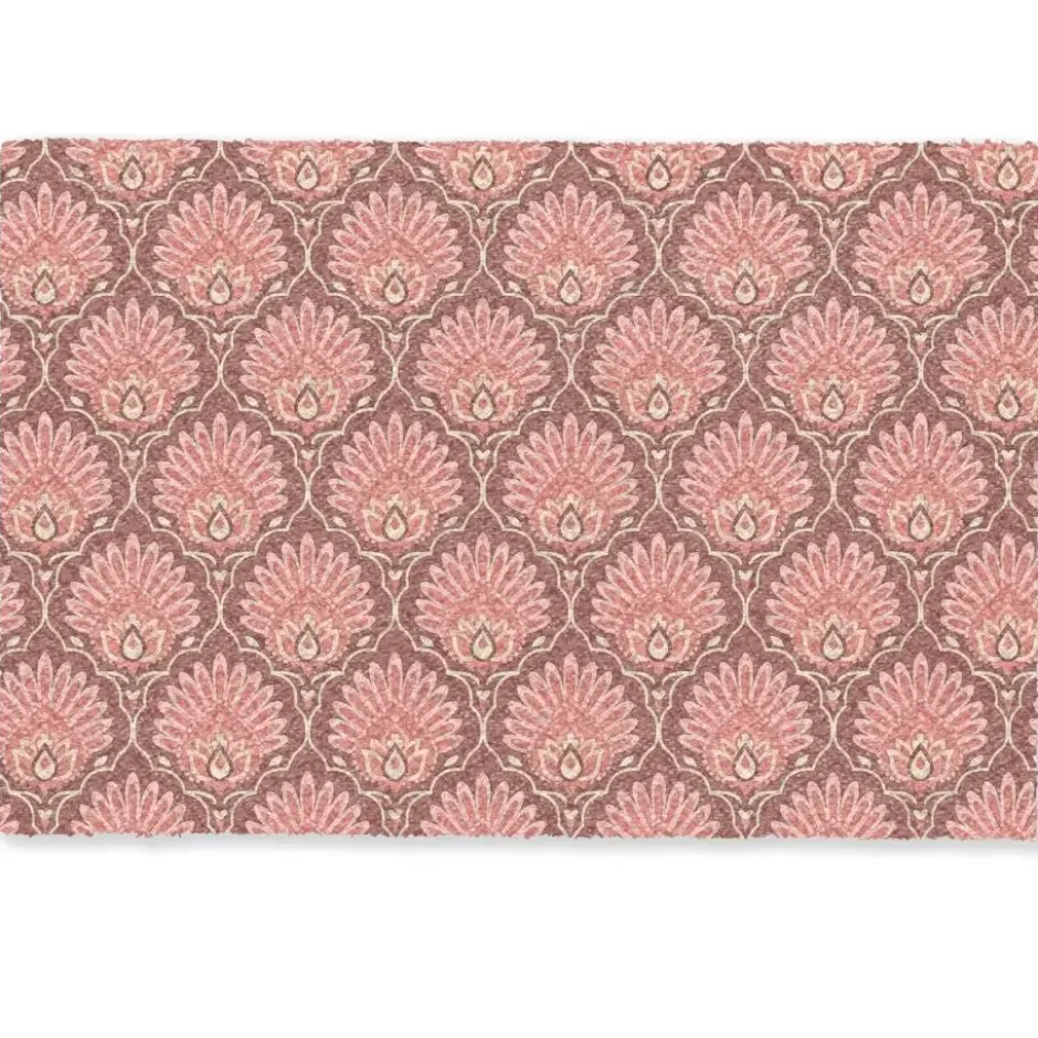 Deurmat 60x40 cm Waaiermotief - Patroon - Roze