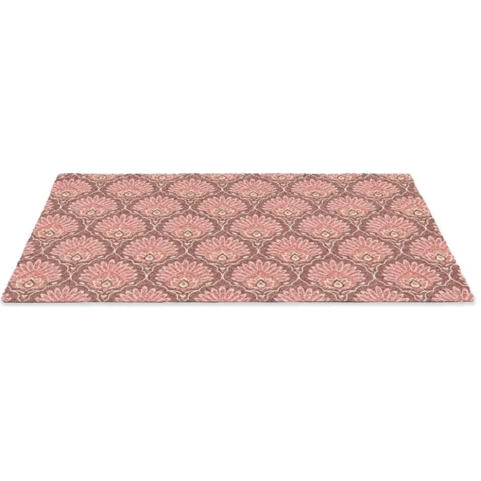 Deurmat 90x60 cm Waaiermotief - Patroon - Roze
