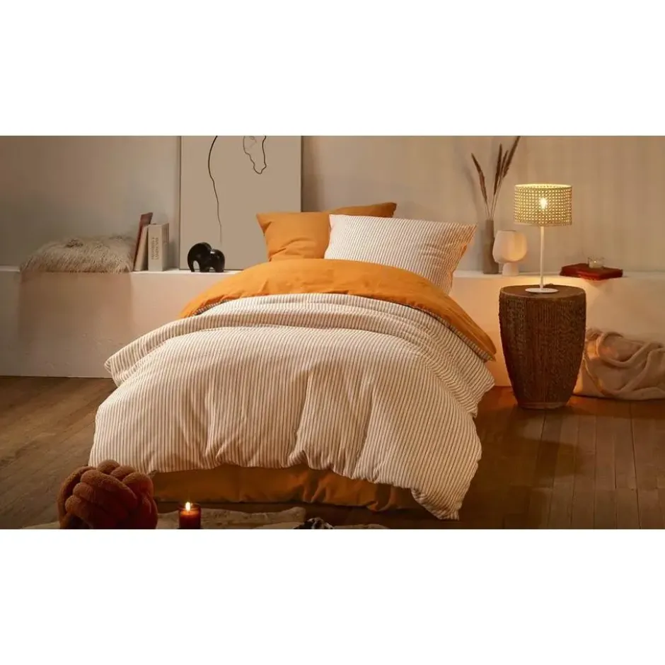 De Witte Lietaer Dekbedovertrek Cleo Copper - Eenpersoons - 140 x 200/220 cm - K