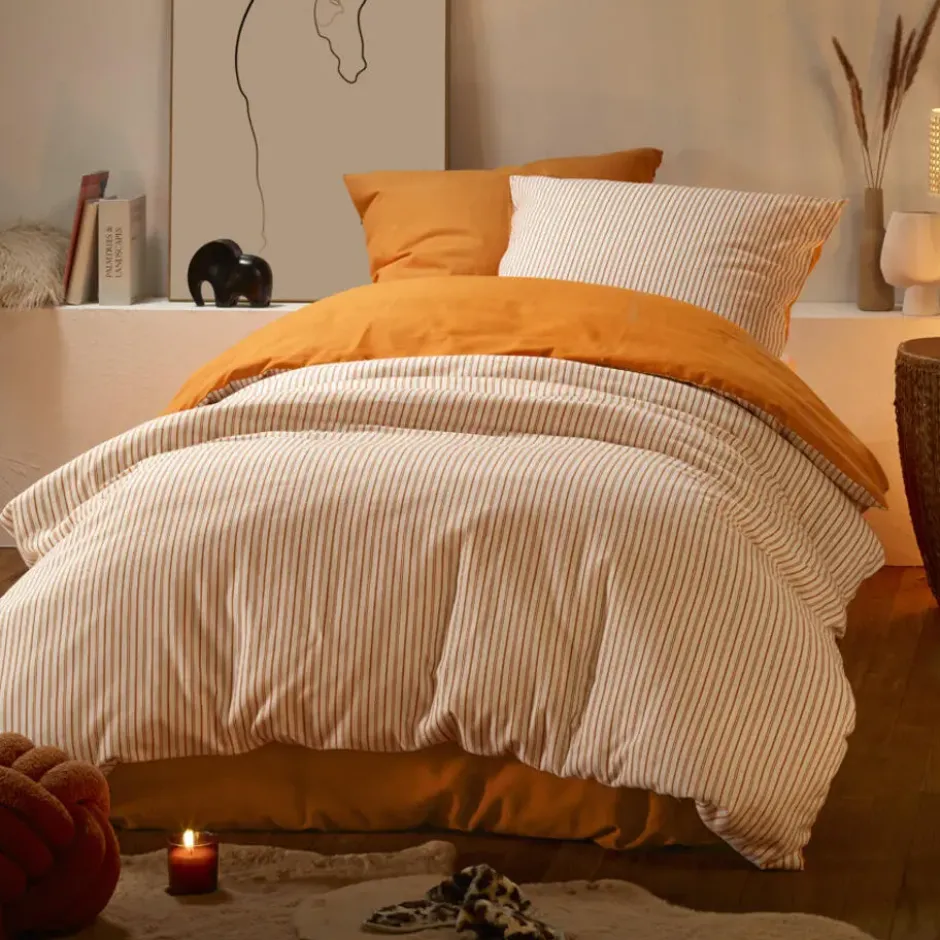 De Witte Lietaer Dekbedovertrek Cleo Copper - Eenpersoons - 140 x 200/220 cm - K