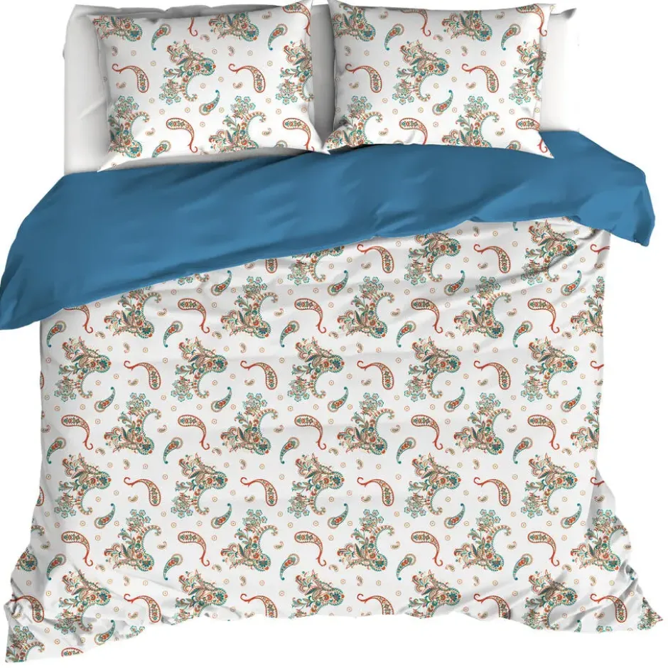 De Witte Lietaer Dekbedovertrek Sybil, Maroccan Blue - 200 x 200/220 - Katoen