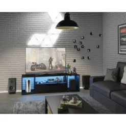 Diagone TV-meubel Hack - Voor Gamers - 163cm - Zwart