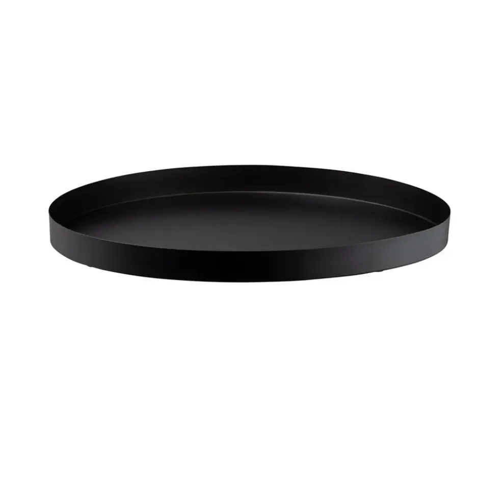 Dienblad Fenno - zwart - metaal - Ø52 cm