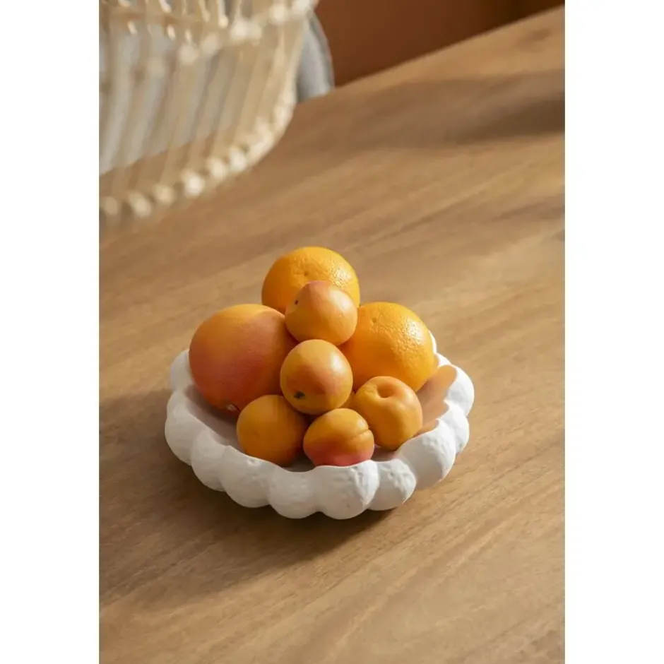 Dienblad Poppy - wit - stoneware - 6xØ22 cm
