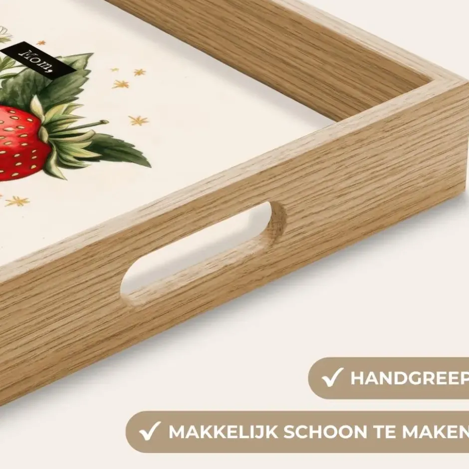 Dienblad 40x30 cm Aardbeien - Madeliefjes - Quote - Sterretjes