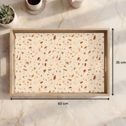 Dienblad 50x35 cm Terrazzo - Patroon - Kleurrijk - Steen