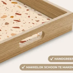 Dienblad 50x35 cm Terrazzo - Patroon - Kleurrijk - Steen