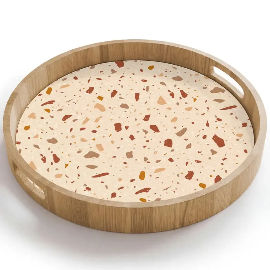 Dienblad 40x40 cm Terrazzo - Patroon - Kleurrijk - Steen