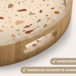 Dienblad 50x50 cm Terrazzo - Patroon - Kleurrijk - Steen